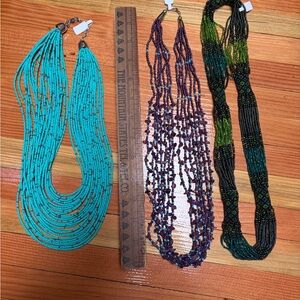 Elegant Multistrand Beaded Necklace Set